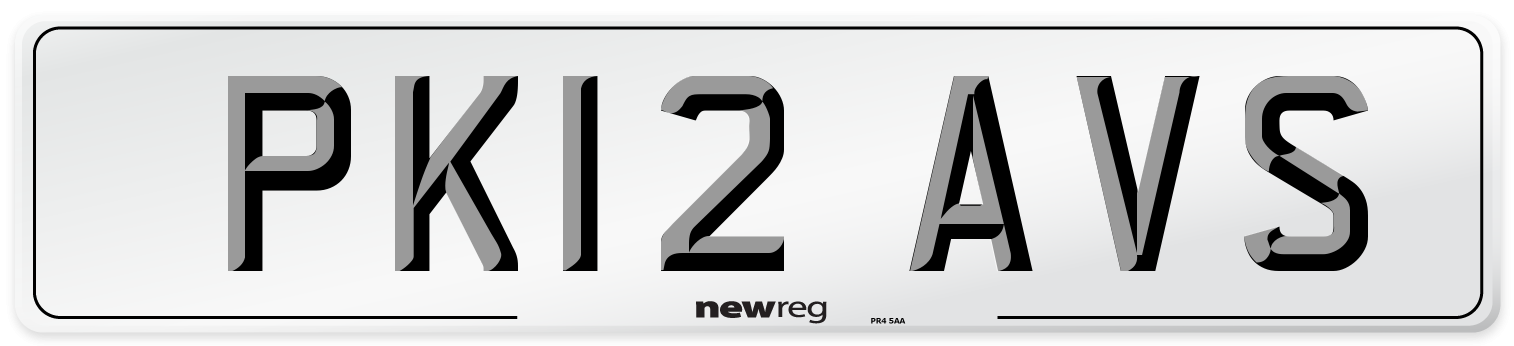 PK12 AVS Number Plate from New Reg